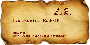 Laczkovics Rudolf névjegykártya